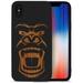 Case Yard Wooden Case for iPhone-XS-Max Soft TPU Silicone cover Slim Fit Shockproof Wood Protective Phone Cover for Girls Boys Men and Women Supports Wireless Charging Gorilla Face Design