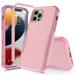 Xpm Case for Apple iPhone 13 Pro Max (6.7 ) Armor 3 in 1 Three Layer Heavy Duty Rugged Hybrid Hard TPU Bumper Full Protective Cover for iPhone 13 Pro Max - Pink