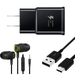 OEM EP-TA20JBEUGUS 15W Adaptive Fast Wall Charger for Motorola Moto G Fast Includes Fast Charging 10FT USB Type C Charging Cable and 3.5mm Earphone with Mic â€“ 3 Items Bundle - Black