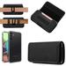 Phone Case for Samsung A13 5G with Holster Pouch Case Built in Card Holder with Belt Clip Loop + Flex Gel Case with bumper(Card Pouch Black +Transperant Case)