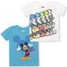 Disney Boy s 2-Pack Happy Mickey Mouse Graphic Tee Shirt Set 100% Cotton Blue 12 Months