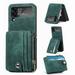 Dteck Galaxy Z Flip 4 Wallet Case with Card Holderã€�2 in 1 Detachableã€‘ã€�Zipper Walletã€‘ Slim Fit Retro PU Leather Protective Flip Phone Cover for Samsung Galaxy Z Flip 4 5G 2022 Green