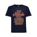 Wild Bobby Funny I Get My Attitude All The Women Im Related To Pop Culture Toddler Crew Graphic Tee Navy 3T