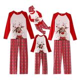 Fanvereka Family Christmas Matching Pajamas Dad Mom Kid Baby Plaid Sleepwear Homewear