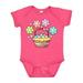 Inktastic Happy Flowers and Pastel Eggs in Easter Basket Boys or Girls Baby Bodysuit