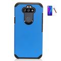 Phone Case for LG Phoenix 5 / LG Fortune 3 / LG Risio 4 /LG Aristo 5 /LG Aristo 5 Plus /LG K31 /LG Tribute Monarch Slim Hard Cover + Tempered Glass (Blue)