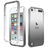 iPod Touch 7th Generation Gradient Clear Case iPod Touch 6th/5th Gen Case Dteck Rugged Shockproof Case Hard Protective Cover for Apple iPod Touch 7th/6th/5th Gen Black