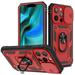 Allytech Case for iPhone 14 Pro Max Stand Case with Slide Camera Cover Military Grade Heavy Duty Protective with Magnetic Car Mount Holder Case for iPhone 14 Pro Max 2022 (6.7 ) Black+Red
