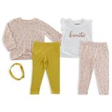 Nannette Toddler Girl 4Pc Mix and Match Set W/Headband Size 2T-4T