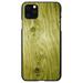 DistinctInk Case for iPhone 14 (6.1 Screen) - Custom Ultra Slim Thin Hard Black Plastic Cover - Yellow Weathered Wood Grain Print - Printed Wood Grain Image