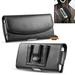 For Apple iPhone 14 Pro Max Universal Horizontal PU Leather Phone Belt Holster Case Magnetic Closure with Credit Card ID Holder Pouch Cover - Black