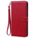 Dteck Wallet case for Samsung Galaxy A52 4G/5G PU Leather Wallet case with Handstrap Kickstand Card Slots Magnetic Shockproof Flip Case For Samsung Galaxy A52 Red