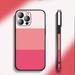 Slim Back Case for iPhone 14 Luxury Three Colors PU Leather Soft Silicone Shockproof Drop Resistant Phone Case with Camera Lens Protectors Hybrid Thin Fit Non-Fingerprints Anti-Scratches Cover Pink