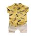 dmqupv Baby Out Fit 1-4Years Outfits Tops+Shorts Cartoon Clothes T-shirt Set Baby Boys Boys Outfits&Set Pants Yellow 2-3 Years