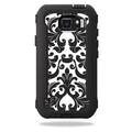 MightySkins Protective Vinyl Skin Decal for OtterBox Defender Galaxy S6 Active Case wrap cover sticker skins Black Damask