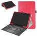 Labanema 12.3 Dell Latitude 5285 Case PU Leather Folio Stand Protective Case Cover for 12.3 Dell Latitude 5285 (Red)