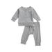 Autumn Winter Baby Clothes Set Baby Long Sleeve Pants Suit Classic Drawstring Waist Spring Clothing