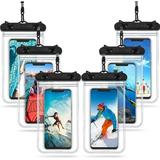 6 pieces for Universal Waterproof Phone Pouch Bag Underwater Case Clear Cellphone Dry Bag with Lanyard Swimming Snorkeling Water Sport Bag for Smartphone 6.9 Inch