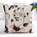 PhoneSoap Pattern Sofa Bed CO Decor Home Cushion Case Flowers Pillow Cover Pillow Case Pillow Cases Standard Size Cotton Coffee