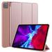 Dteck Case For iPad Pro 2nd Generation 11 inch (2020 Released) Ultra Slim Smart PU Leather TPU Case Folio Kickstand Automatic wake/sleep Protective Cover Rosegold