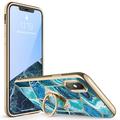 i-Blason Cosmo Snap Case Designed for iPhone Xs (2018) / iPhone X (2017) Slim with Built-in 360Â° Rotatable Ring Holder Kickstand Supports Car Mount (Ocean)