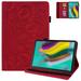 Case for Samsung Galaxy Tab S6 Lite 10.4 2020 Model SM-P610/P615 Slim Embossed Flower Premium Faux Leather Folio Stand Protective Cover with Card Holders