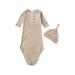 Jkerther Newborn Baby Boys Girls Sleeping Bag Long Sleeve Sleeper Gown with Hat Baby Sleepwear Romper Coming Home Outfit Set