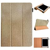 Allytech Universal Case for 7 inch Tablet PU Leather Trifold Stand Case with Pencil Holder for Galaxy Tab E 7.0/Tab A 7.0/Tab 3 Lite 7.0/Fire 7.0 2019 2017 2015/Nexus 7/LG G Pad Gold