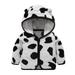 Christmas Gifts Deals 2022 Jovati Baby Fall Clothes Toddler Baby Winter Jacket Bear Ears Hoodie Coat Faux Fur Fleece Fuzzy Sherpa Thicken Warm Outwear for Girls Boys On Clearance