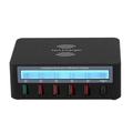 Suzicca Smart Charging Station with 6 Ports LCD USB Charging Dock Wireless of Universal Compatibility Charging Station for Family and Office Use