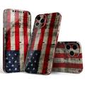 Design Skinz American Distressed Flag Panel Full Body Skin Decal Wrap Kit Compatible with Apple iPhone X/XS (Screen Trim & Back Skin)