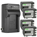 Kastar 4-Pack Battery and AC Wall Charger Replacement for Canon NB-2L NB-2LH NB-2L5 NB-2L12 NB-2L13 NB-2L14 NB-2L18 NB-2L24 BP-2L5 BP-2L12 BP-2L13 BP-2L14 BP-2L18 BP-2L24 Battery