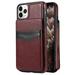 Bemz [Flap Wallet] 4 Card PU Leather Case for iPhone 11 Pro 5.8 inch with Atom Cloth - Brown