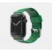 For Apple Watch Size 38/40/41mm Sport Bands Carbon Fiber Design Rubber Replacement Band Strap for iWatch Series 7/SE/6/5/4/3/2/1 Cover Xpm Phone Case [Green]