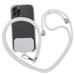 Universal Cell Phone Lanyard Crossbody Lanyard with Adjustable Nylon Neck Strap for Most Mobile Phone White
