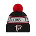 Men's New Era Black Atlanta Falcons Repeat Cuffed Knit Hat with Pom