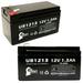 2x Pack - Compatible Leoch DJW12-1.2 Battery - Replacement UB1213 Universal Sealed Lead Acid Battery (12V 1.3Ah 1300mAh F1 Terminal AGM SLA) - Includes 4 F1 to F2 Terminal Adapters