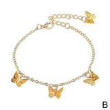 Gold Butterfly Bracelet Gold Steel Boho Beach Bracelets For Women Sandals Bracelets Female Jewelry