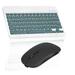 Rechargeable Bluetooth Keyboard and Mouse Combo Ultra Slim Full-Size Keyboard and Mouse for HP EliteBook 850 G3 Laptop and All Bluetooth Enabled Mac/Tablet/iPad/PC/Laptop -Pine Green with Black Mouse