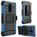 GSA Armor Hybrid Kickstand Case Holster for Samsung Galaxy A6 - Black Blue