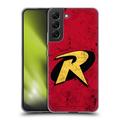 Head Case Designs Officially Licensed Batman DC Comics Robin Logo Grunge Soft Gel Case Compatible with Samsung Galaxy S22+ 5G