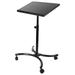 Laptop Stand That Is Adjustable With 28 x 18-Inch Tilting Surface Locking Casters Contemporary Curved Base Ergonomic Design (LW2818)