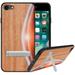 Labanema Apple iPhone 7 /iPhone 8 Case Apple iPhone 7 /iPhone 8 Cover with Metal Kickstand Natural Wood TPU Cover Anti Scratch Case for Apple iPhone 7 /iPhone 8 (Moon)