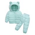 Dezsed Baby Boys Girls Winter Coats Clearance Infant Down Jacket For Boys And Girls In Fall And Winter Two-piece Suit 4-5Years Green