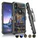 iPhone X Case iPhone X Phone Cover iPhone X Sturdy Case Njjex [Heavy Duty] Armor Shock Proof Dual Layer [Swivel Belt Clip] Holster with [Kickstand] Combo Rugged Case For iPhone X -Gear Wheel