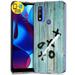 TalkingCase Slim Case Compatible for Motorola Moto G Pure/G Power (2022) Glass Screen Protector Incl Graffiti Wooden Wall Print Lightweight Flexible Soft USA