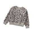 Sunisery Toddler Baby Girl Leopard Print Sweater Infant Kids Casual Shirts Pullover Top T-Shirt Sweatshirts Clothes