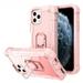 Allytech Compatible with iPhone 12 Pro Max Case 3 Layer Heavy Duty Shockproof Protective Ring Holder Kickstand Holster Case for Apple iPhone 12 Pro Max 2020 Release[6.7 inch] Rosegold
