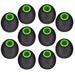 epacks Replacement Noise Isolation Silicone Soft Ear Buds Earplug Tips for Senso TOZO Sony Zeus Otium Hussar Sport in Ear Headphones Wireless Earphones (Green Small - 5 Pair)