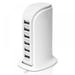 Stibadium Multi-Device Charging Station Usb Charging Hub 6-Port Fast Charging Station Multi-Port Wall Charger Fast Charging 2.1A Tower Power Adapter Travel Charger Tablet Smartphone (White)